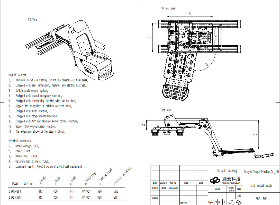 Automotive Mobility Vehicle Seat