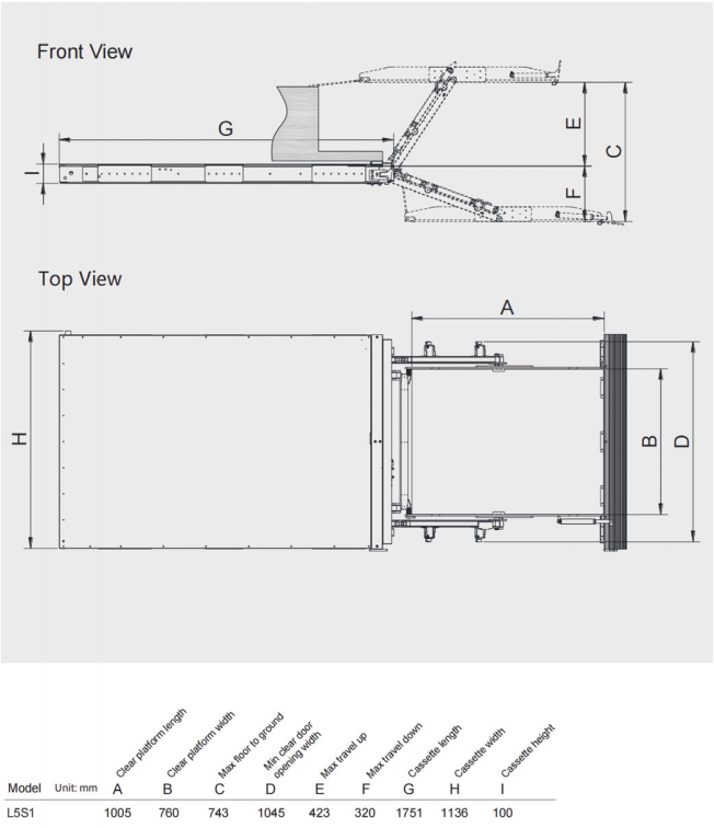 Cassette Wheelchair Lift – Mini Type